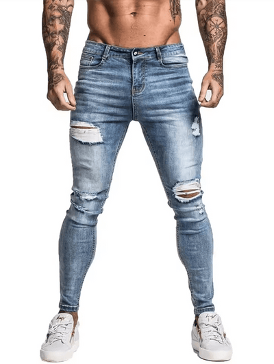 The Milano Pants - Ripped Hellblau